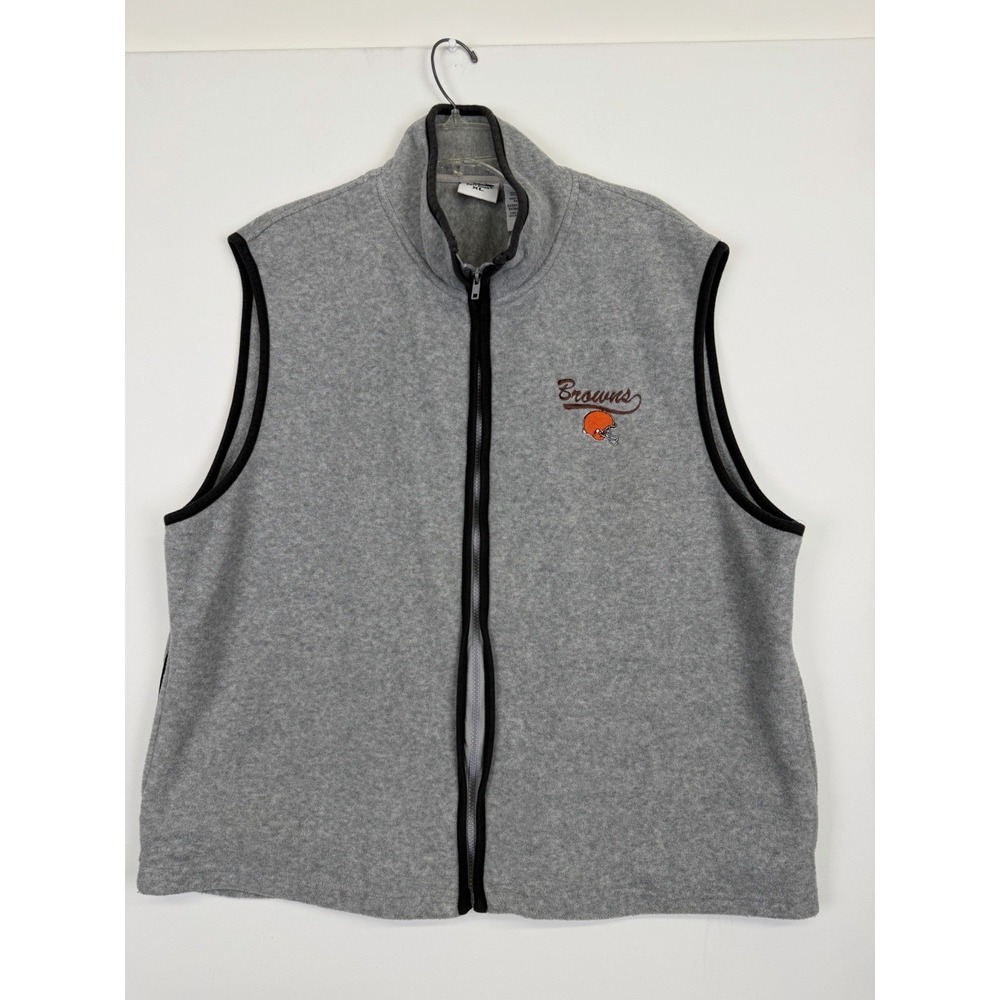 Vintage The Edge Men's Cleveland Browns gray‎ vest With Pockets size XL